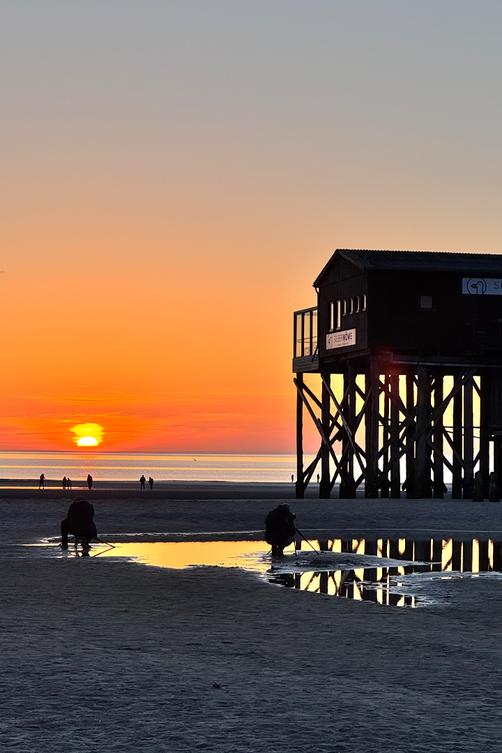 Rauszeit SPO - Ferien in St. Peter-Ording - Sonnenuntergang am Strand
