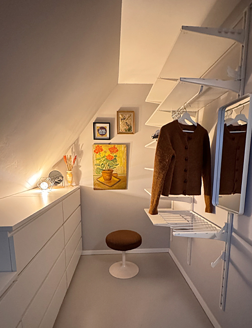 Rauszeit SPO - Ferienhaus in Sankt Peter-Ording - begehbarer Kleiderschrank im großen Schlafzimmer
